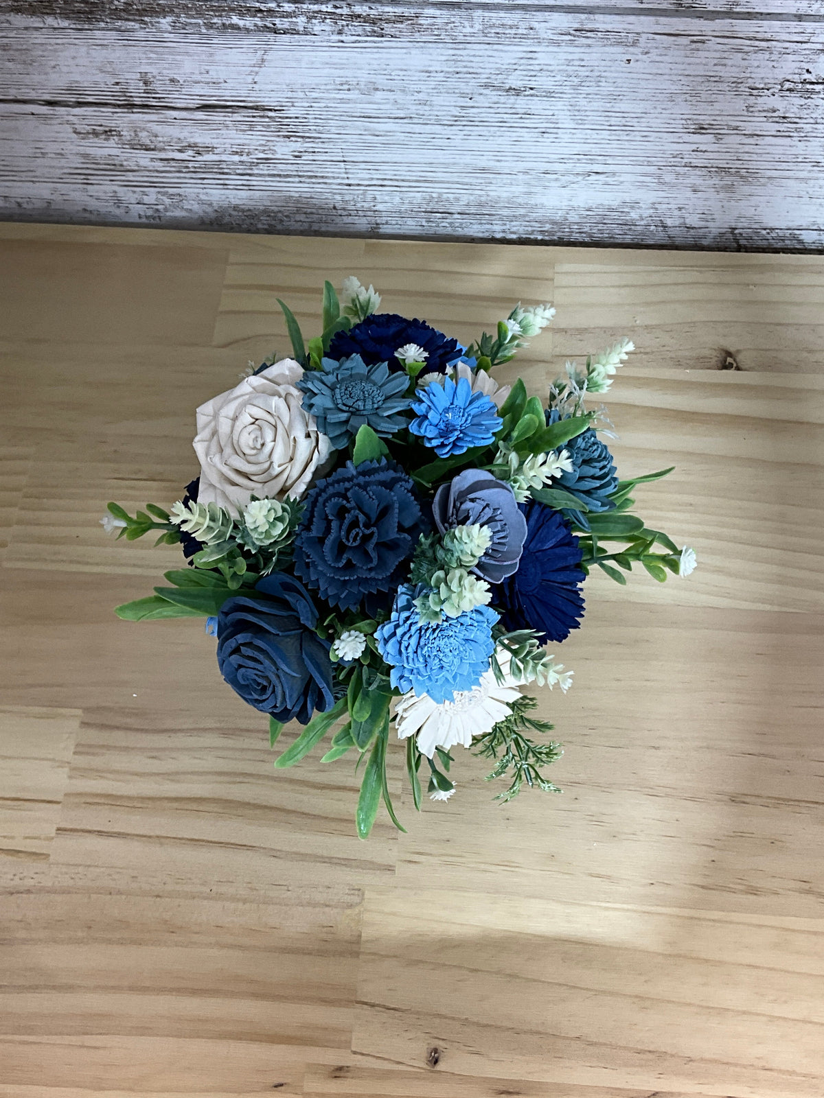 Blue Haven | Sola Wood Flower Mug Arrangement