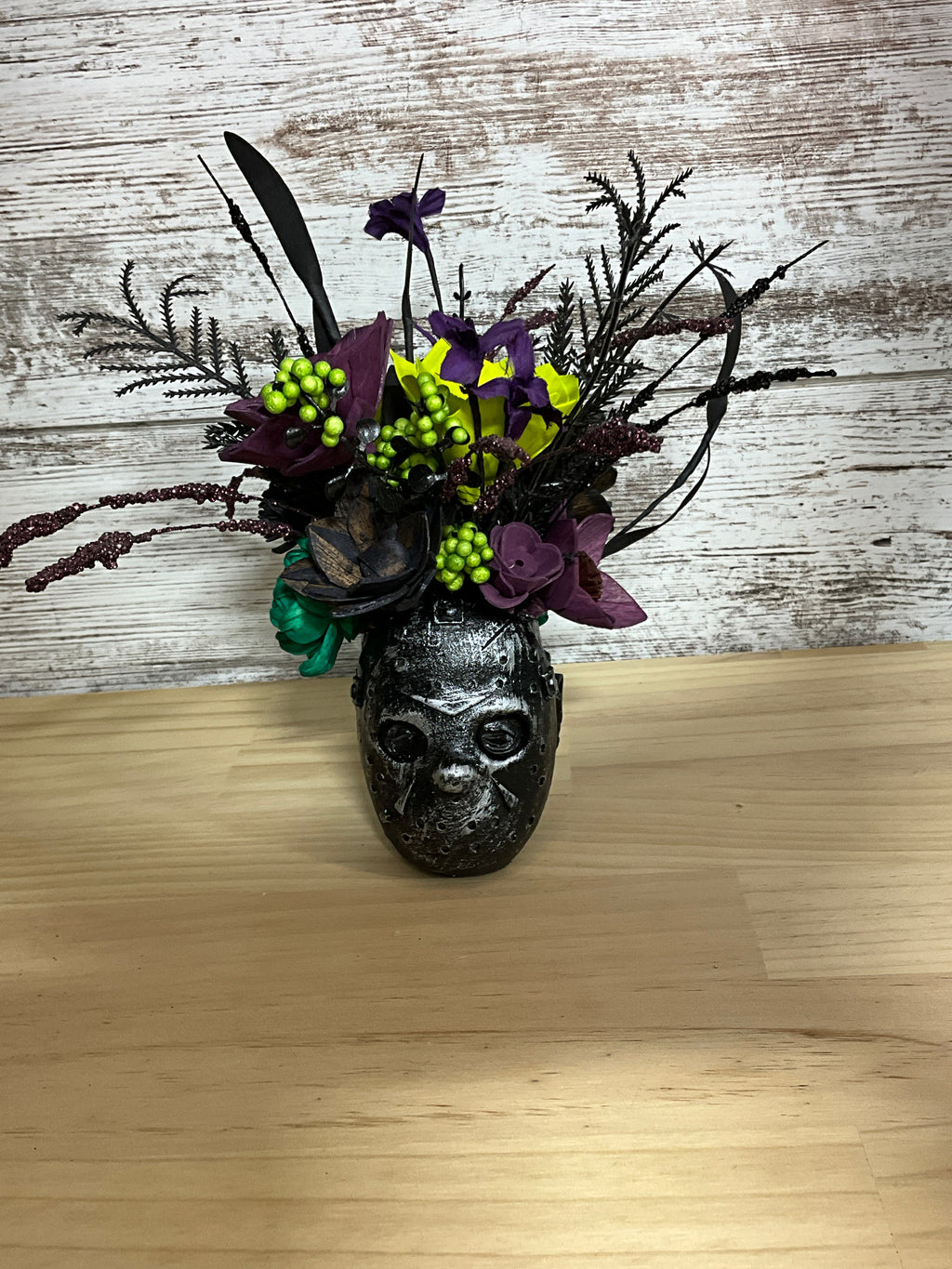 Wicked Bloom | Purple & Lime Sola Wood Flower Arrangement