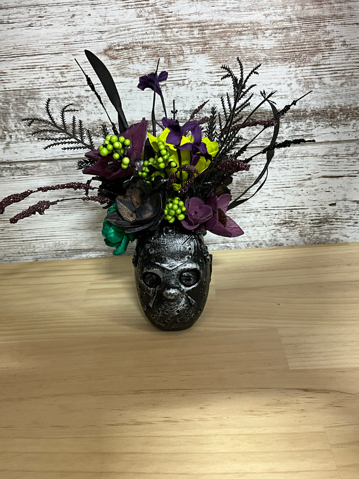 Wicked Bloom | Purple & Lime Sola Wood Flower Arrangement