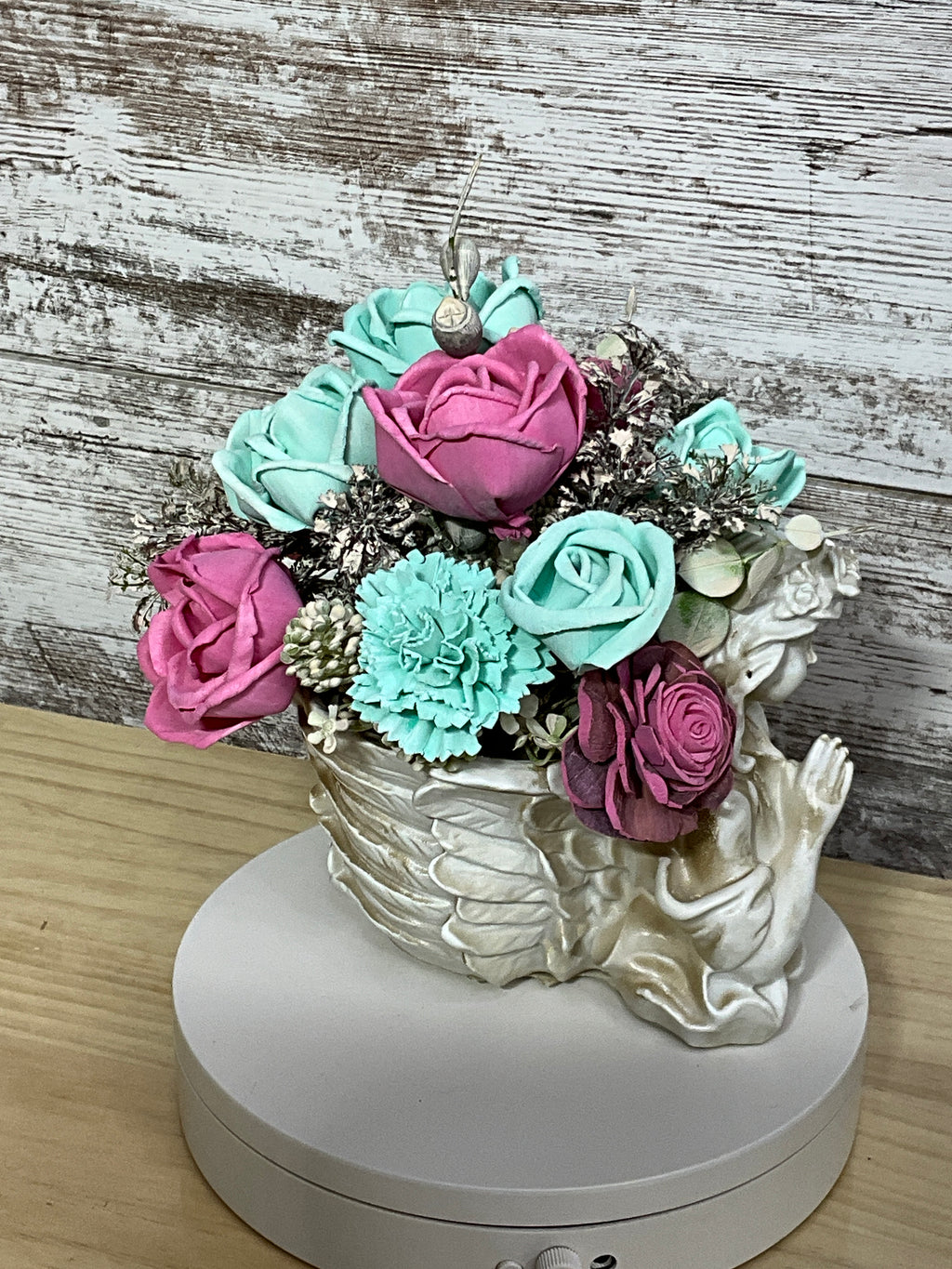 Angels Among Us | Sola Wood Flower Arrangement in Angel Vase