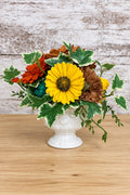 Golden Harvest & Ivy – Fall Sola Wood Flower Arrangement