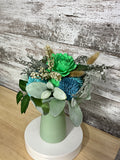 Drop In — Teal & Emerald Sola Wood Flower Arrangement