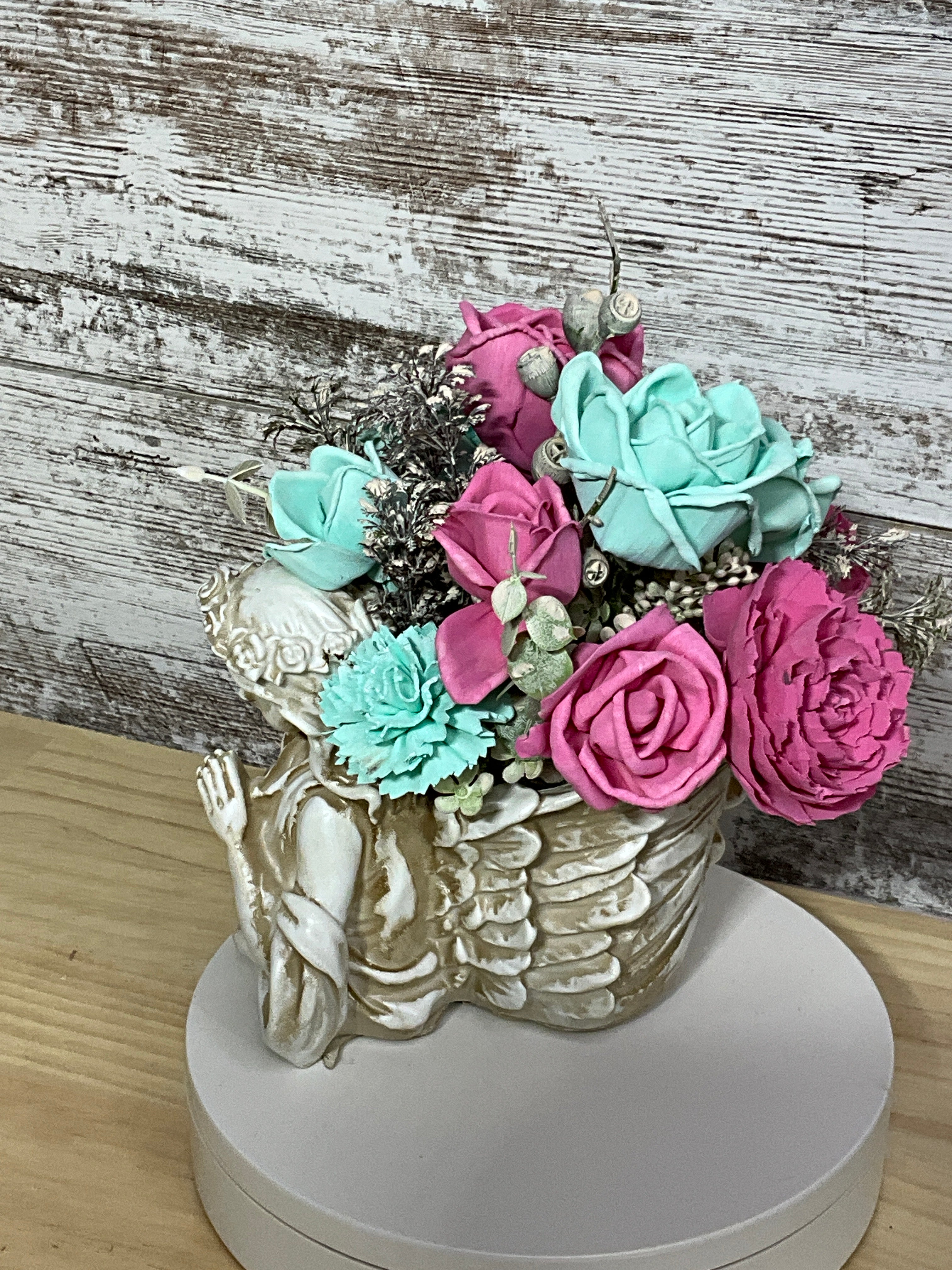 Angels Among Us | Sola Wood Flower Arrangement in Angel Vase