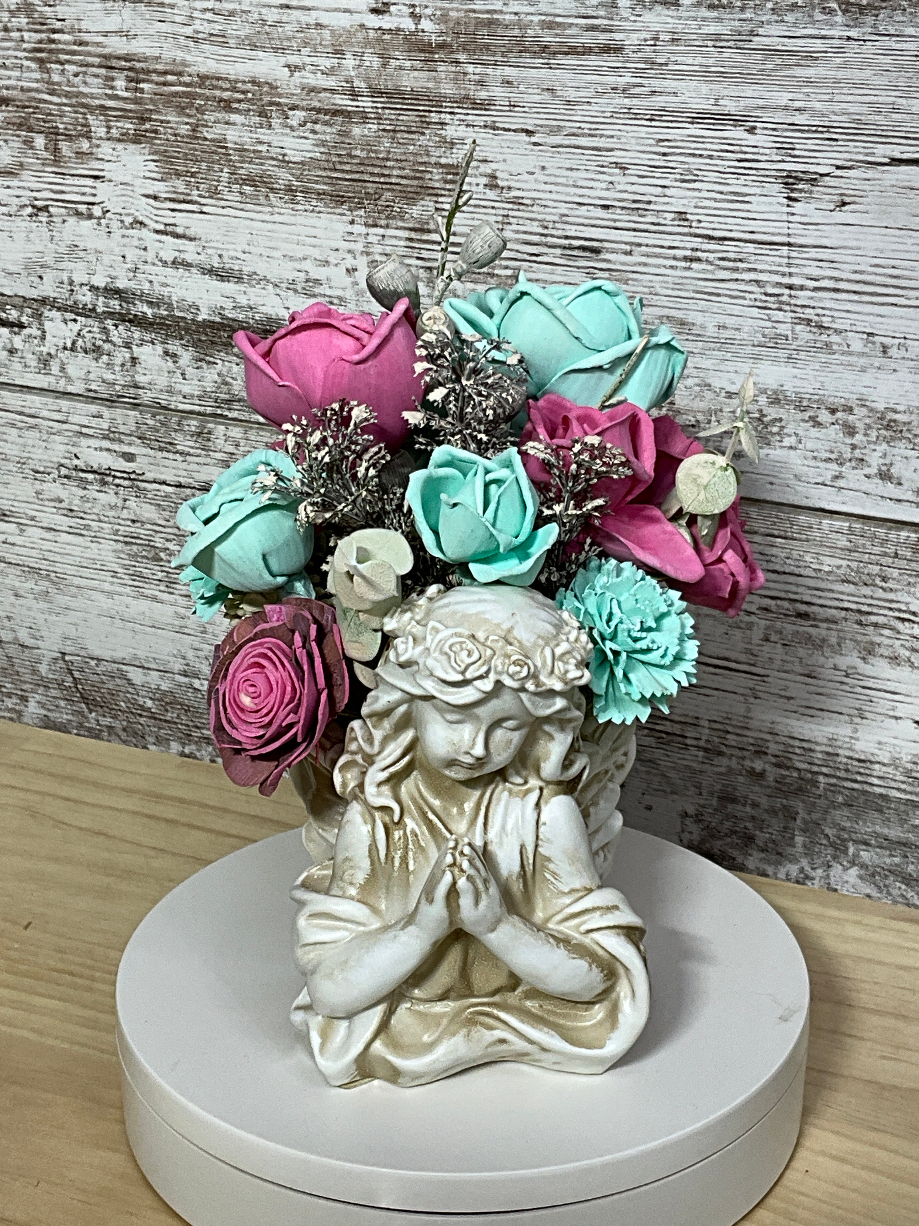 Angels Among Us | Sola Wood Flower Arrangement in Angel Vase
