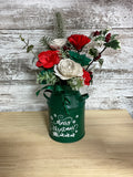Milk Can Christmas Cheer | Sola Wood Flower Arrangement