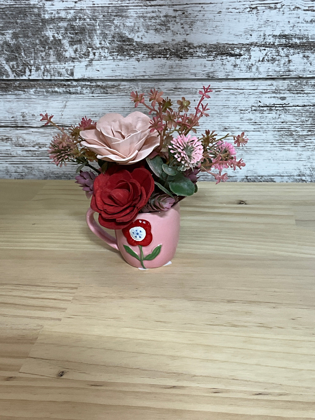 A Cup of Rosy Wishes | Sola Wood Flower Arrangement
