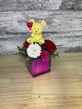 Love Bear Sola Wood Flower Arrangement