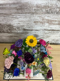A Story in Bloom Sola Wood Flower Book Arrangement