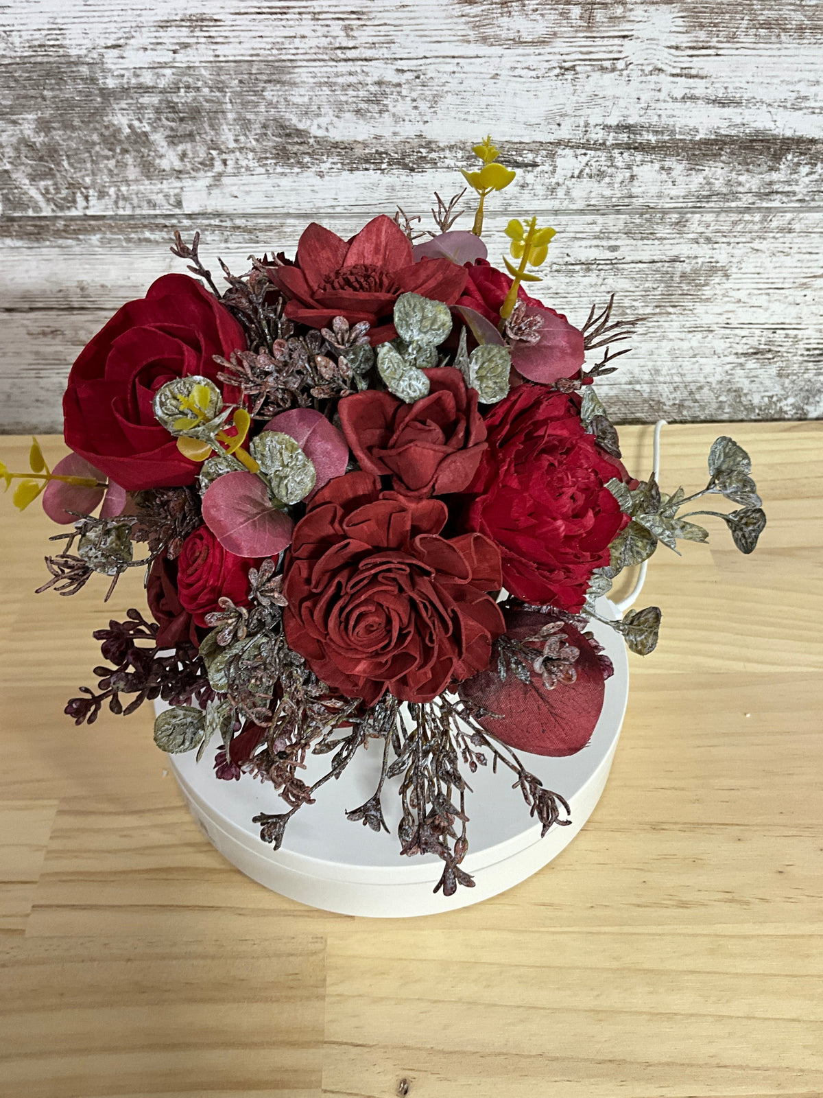 Cranberry Harvest Fall Mug Sola Wood Flower Arrangement
