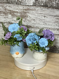Feeling Blue Gnome Duo | Sola Wood Flower Arrangement