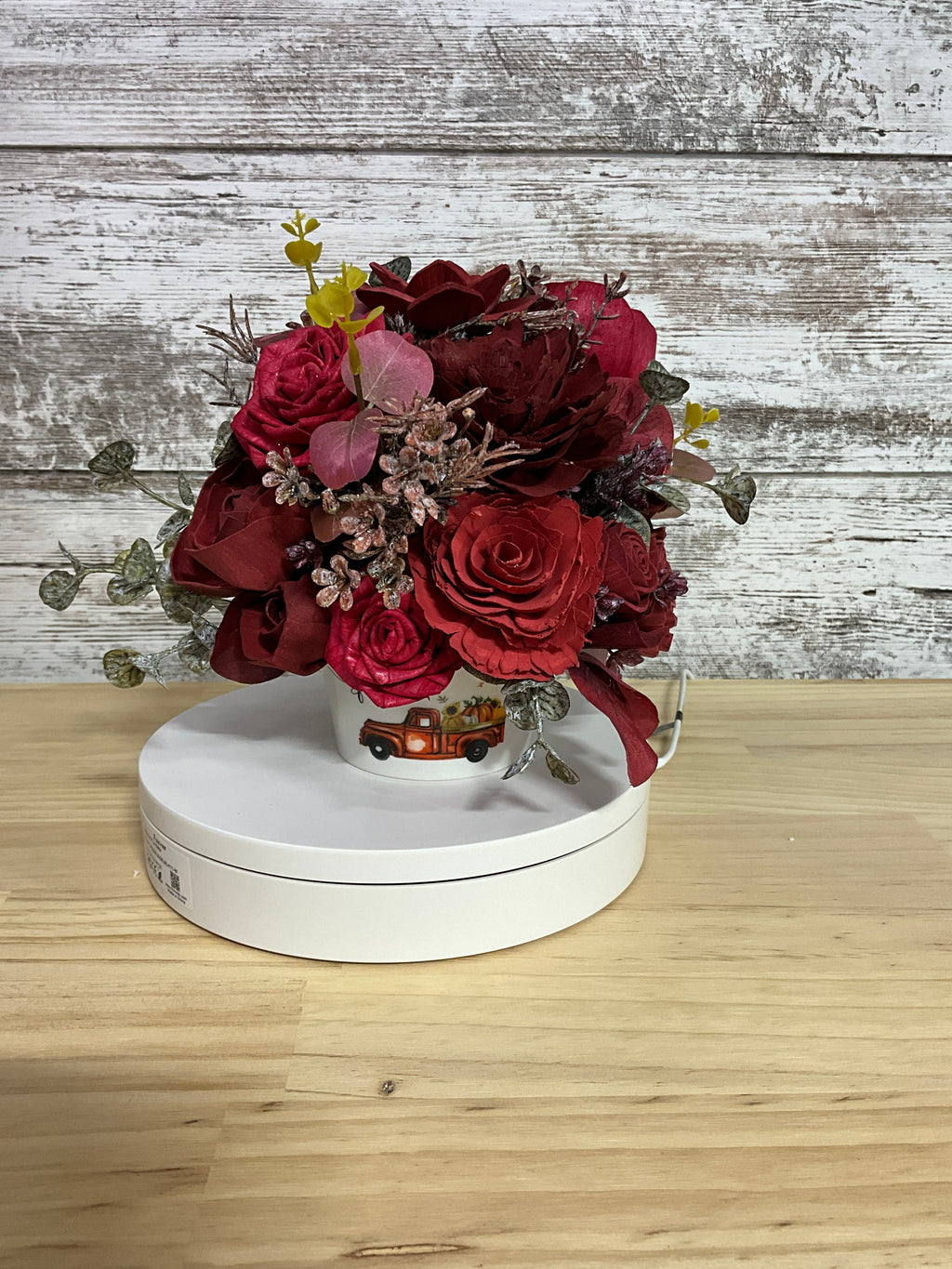 Cranberry Harvest Fall Mug Sola Wood Flower Arrangement
