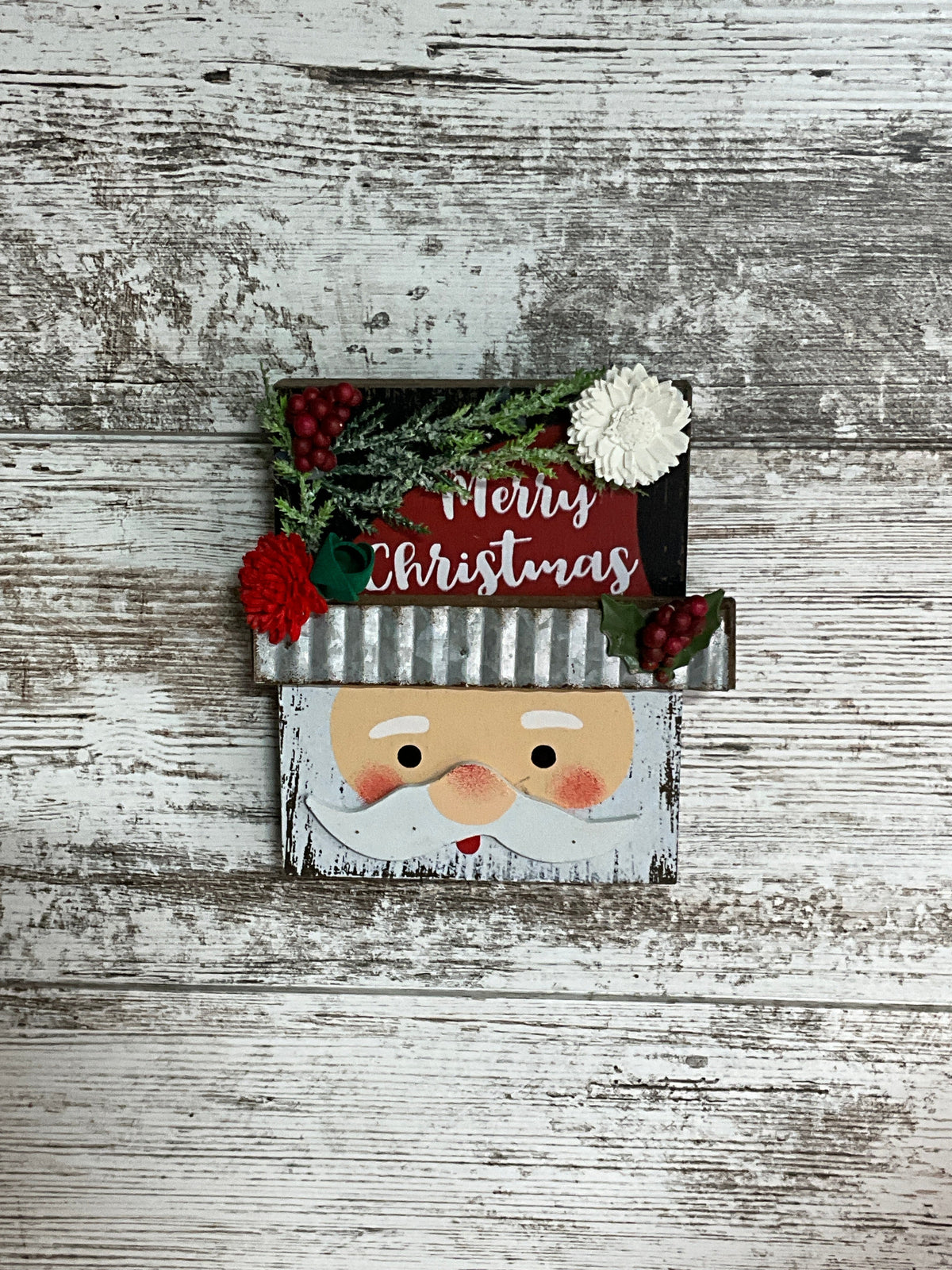 Merry Christmas Santa | Sola Wood Flower Wall Hanger