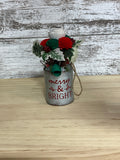 Merry & Bright | Christmas Sola Wood Flower Arrangement