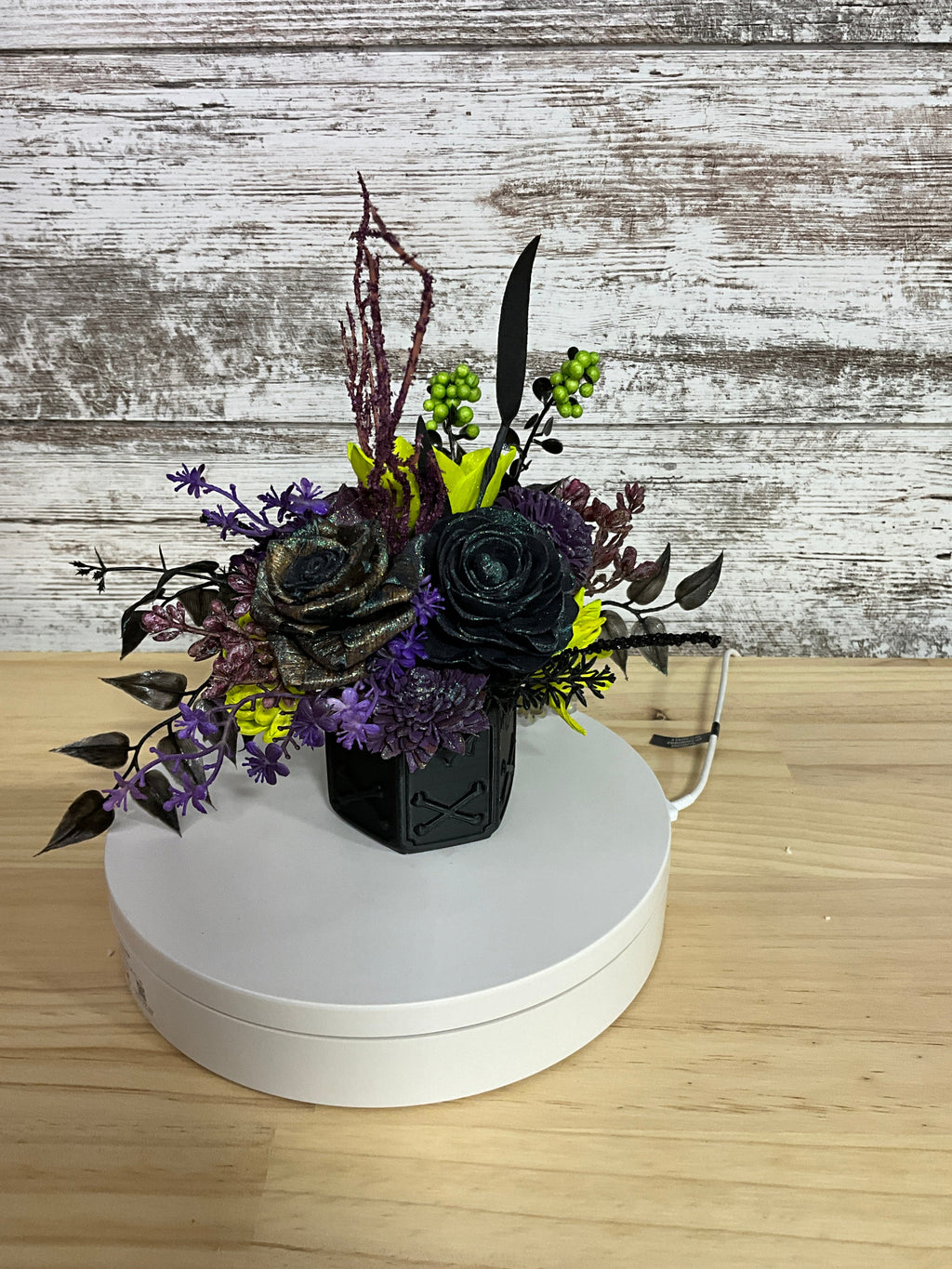 Witching Hour Halloween Sola Wood Flower Arrangement