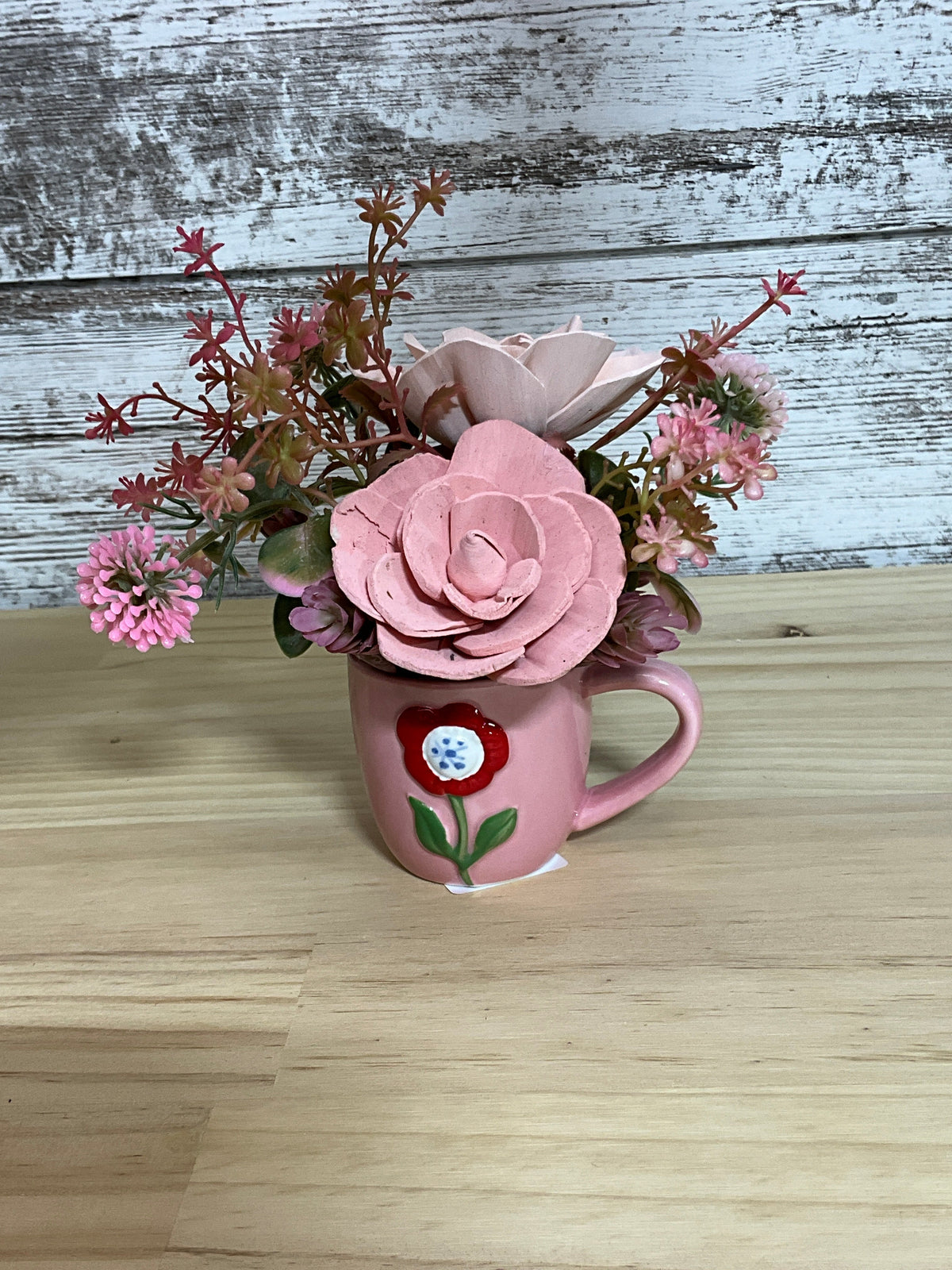 A Cup of Rosy Wishes | Sola Wood Flower Arrangement