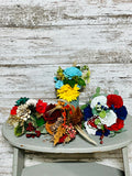Wooden Flower Arrangement Set - Ser of 4