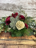 Winter Elegance Sola Wood Flower Arrangement in Green Box