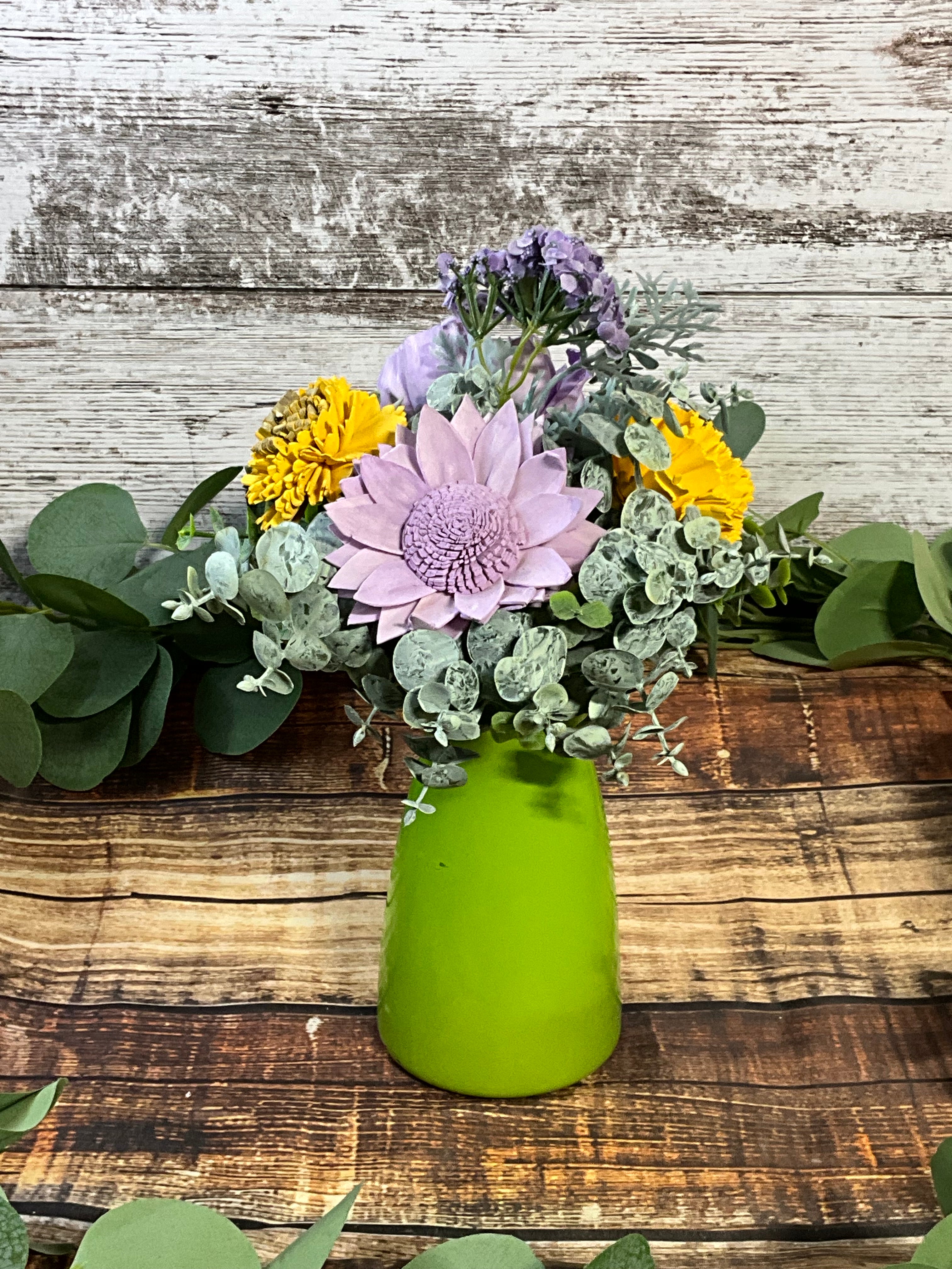 Limelight - Vibrant Lime Green Sola Wood Flower Arrangement