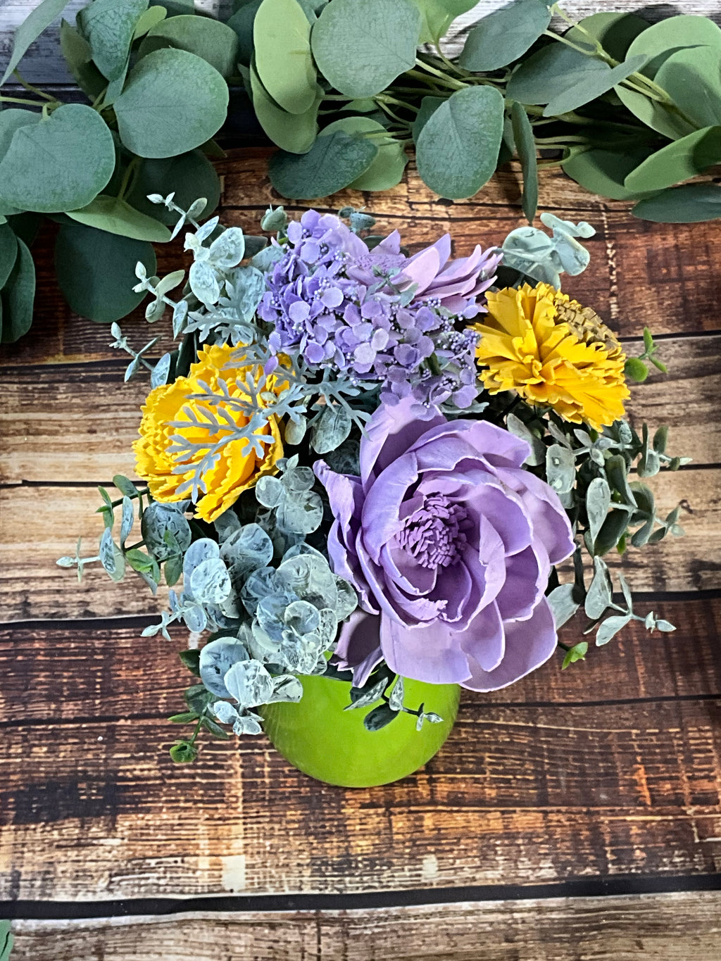 Limelight - Vibrant Lime Green Sola Wood Flower Arrangement