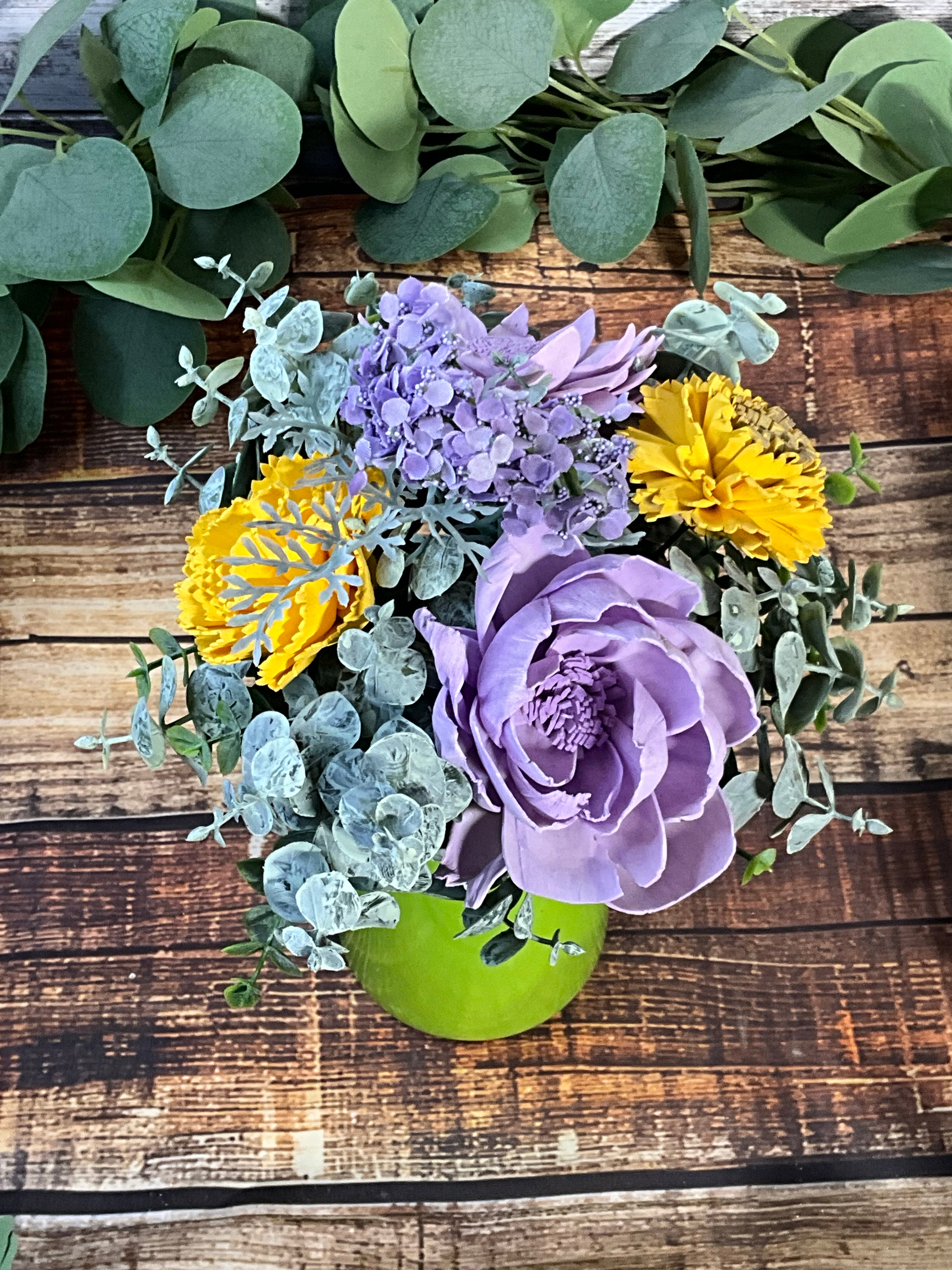 Limelight - Vibrant Lime Green Sola Wood Flower Arrangement