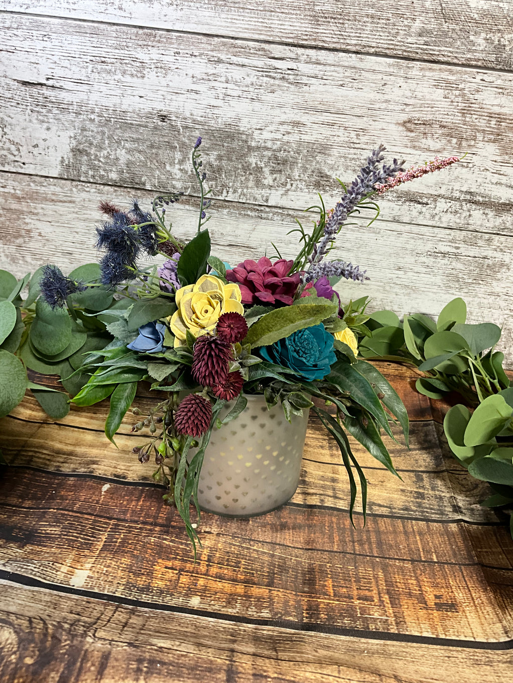 Wildflower Meadow - Jewel Tone Sola Wood Flower Arrangement