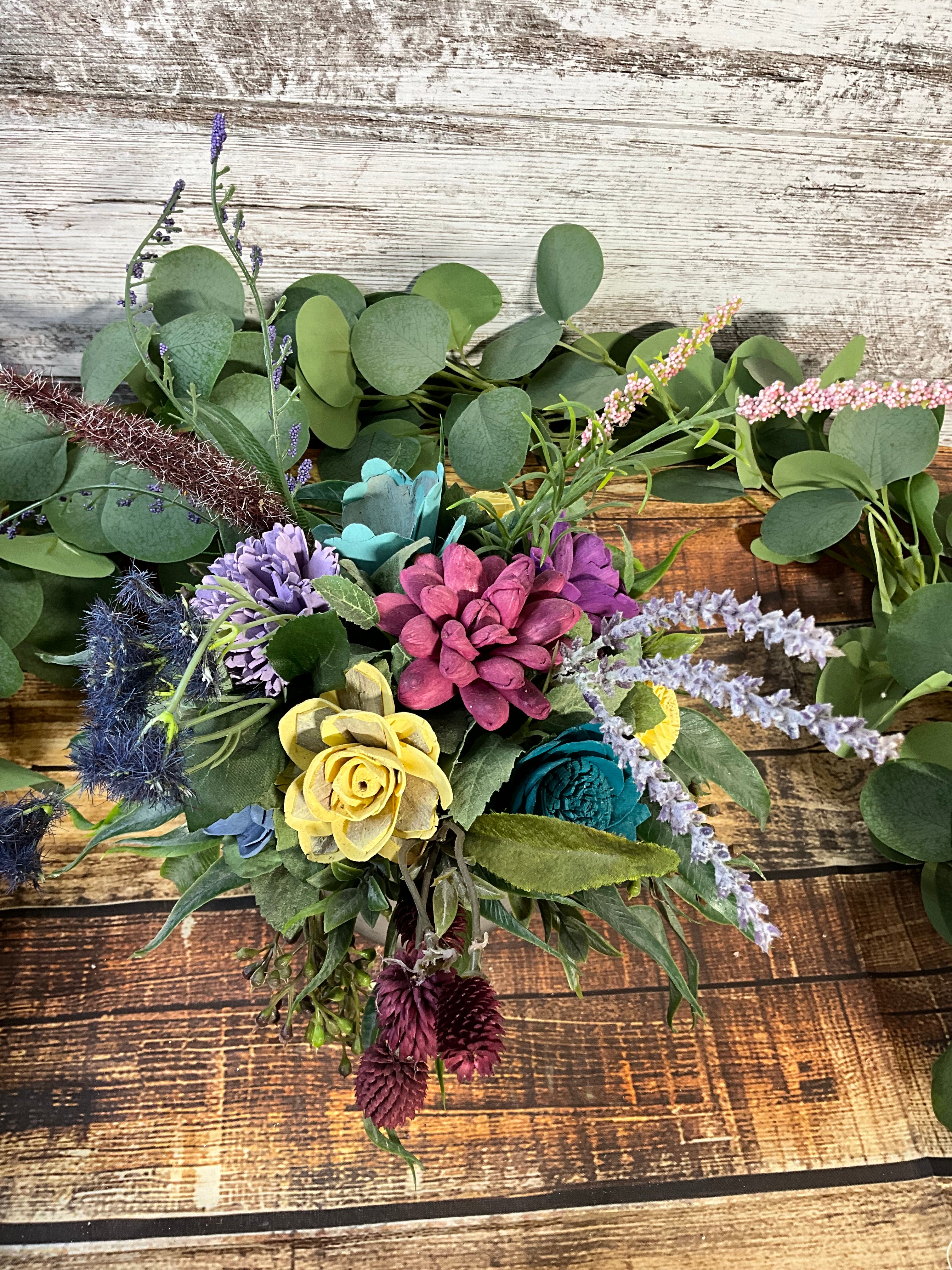 Wildflower Meadow - Jewel Tone Sola Wood Flower Arrangement