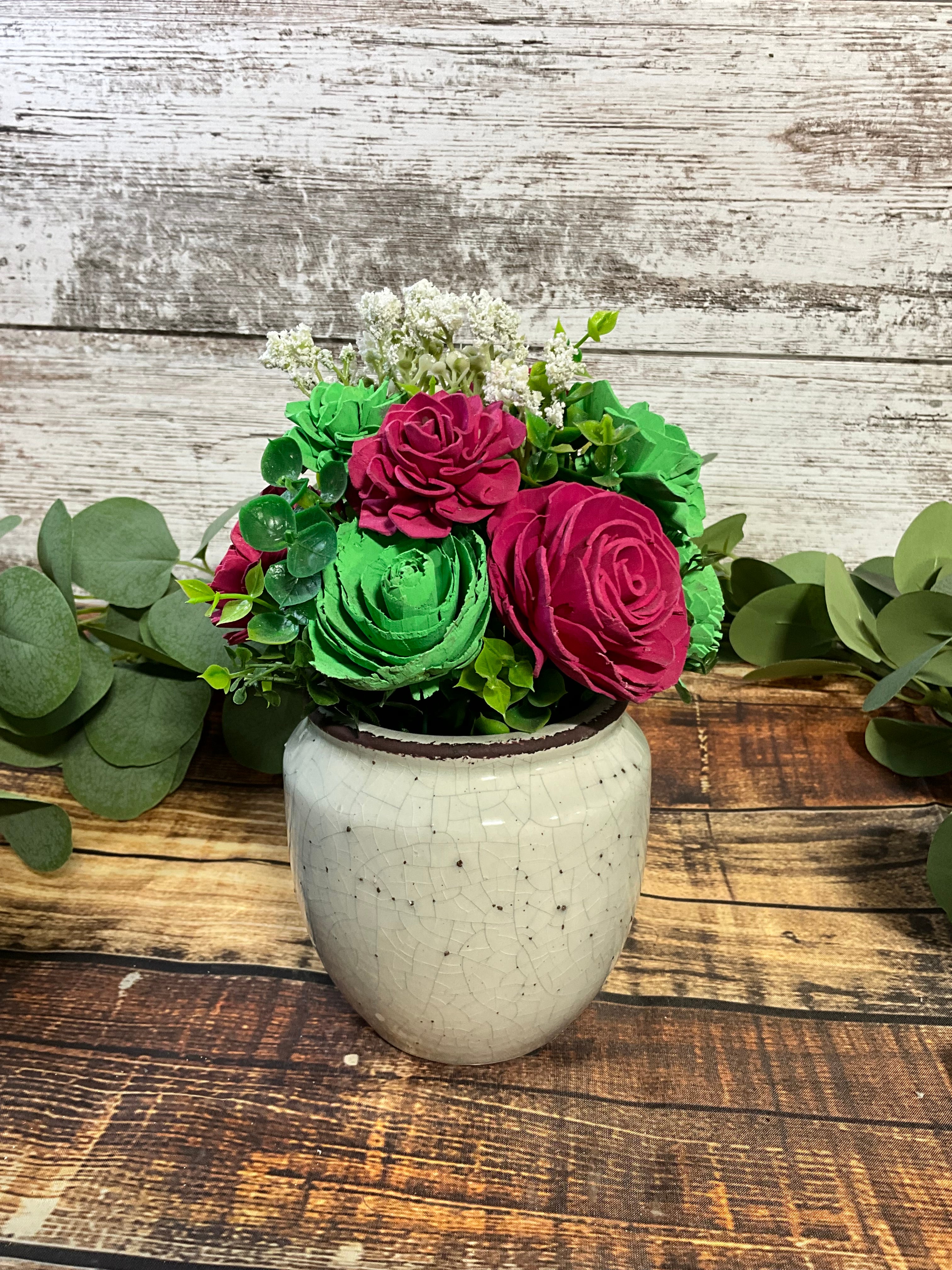 Neon Vibes - Hot Pink & Neon Green Sola Wood Flower Arrangement