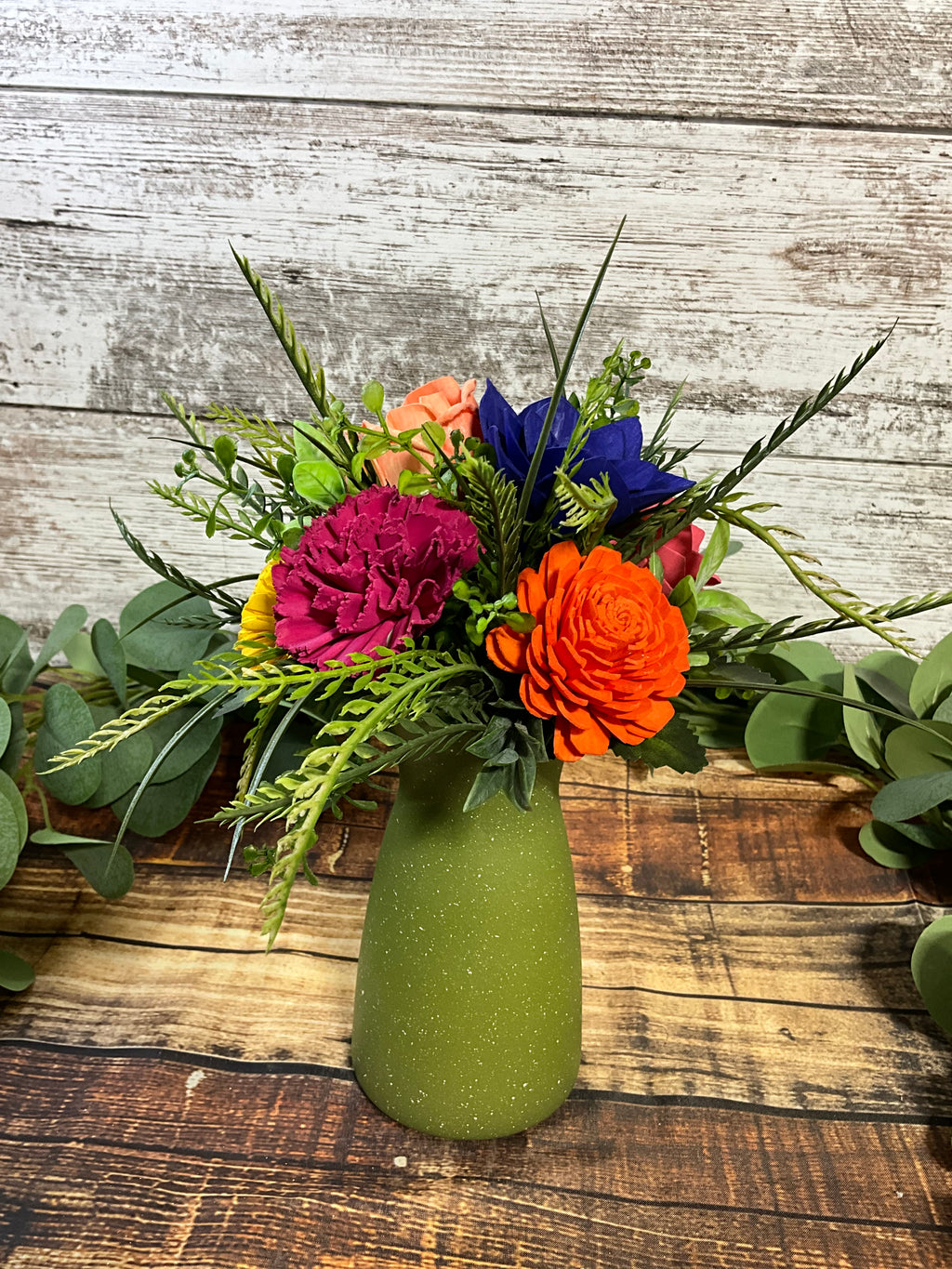 Vibrant Rainbow Sola Wood Arrangement