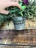 Sola Wood Flower Arrangement in Vintage Galvanized Bucket