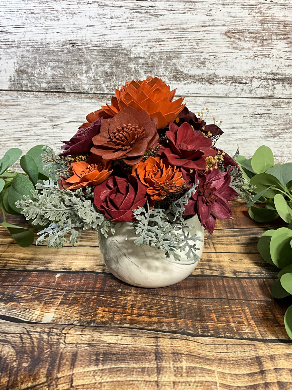 Fall Harvest Sola Wood Flower Centerpiece