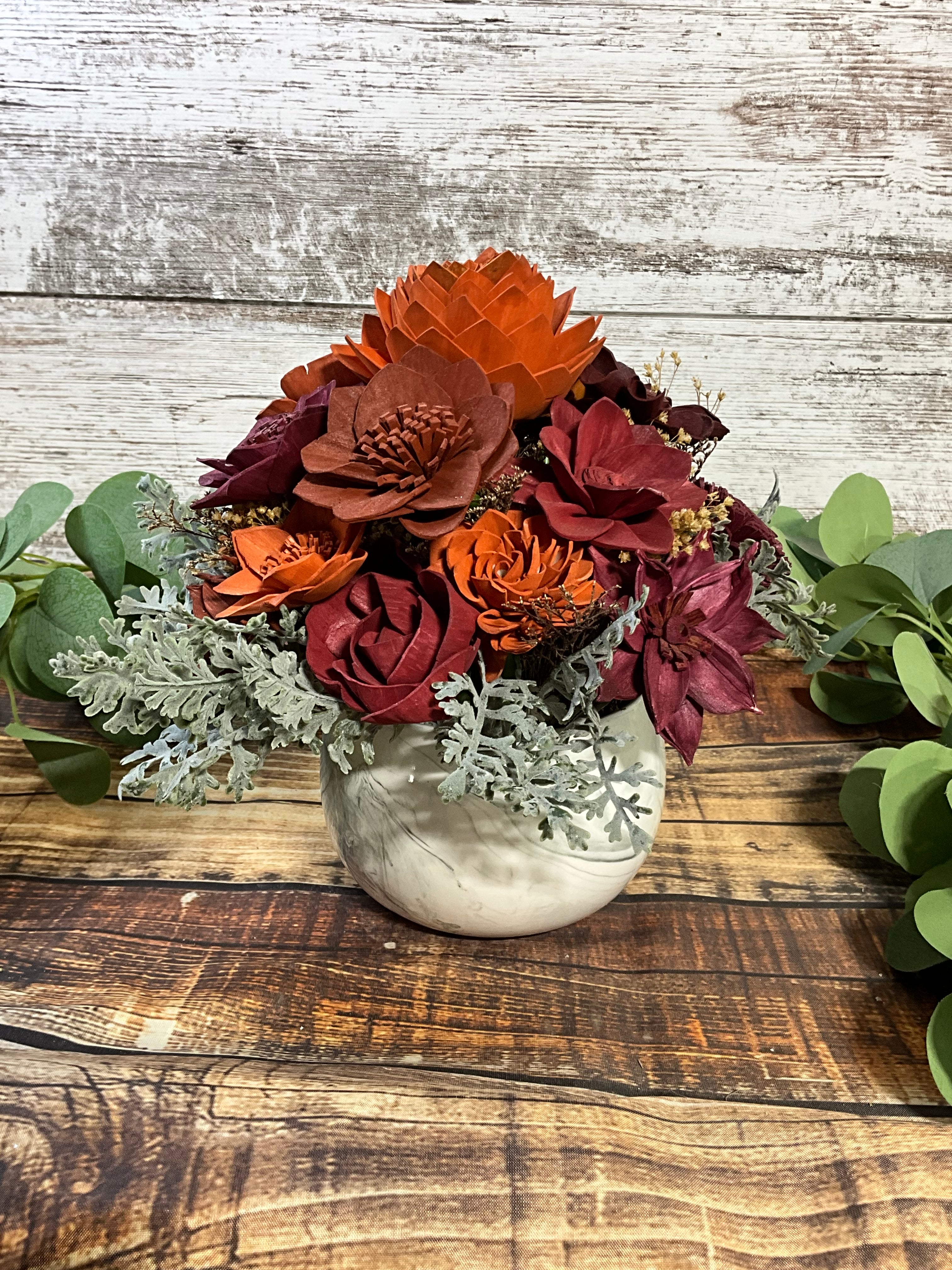 Fall Harvest Sola Wood Flower Centerpiece