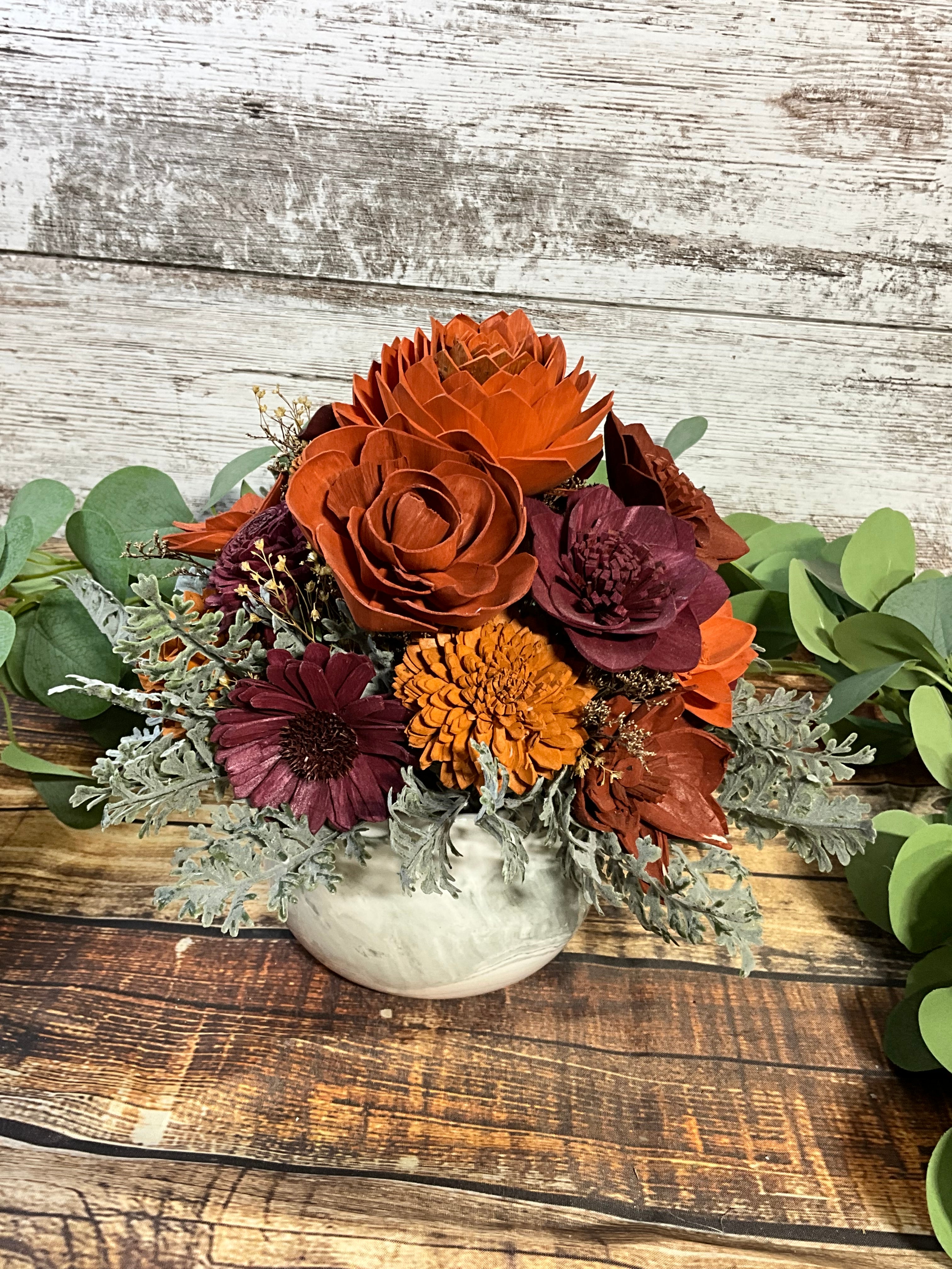 Fall Harvest Sola Wood Flower Centerpiece