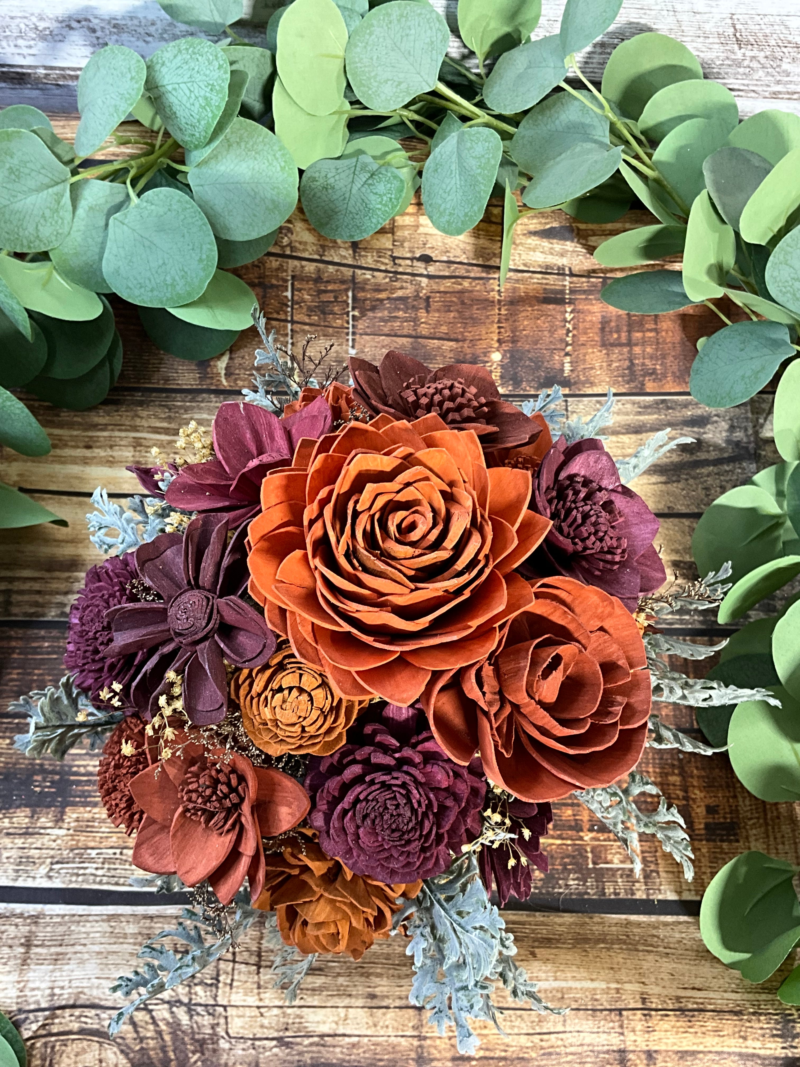 Fall Harvest Sola Wood Flower Centerpiece