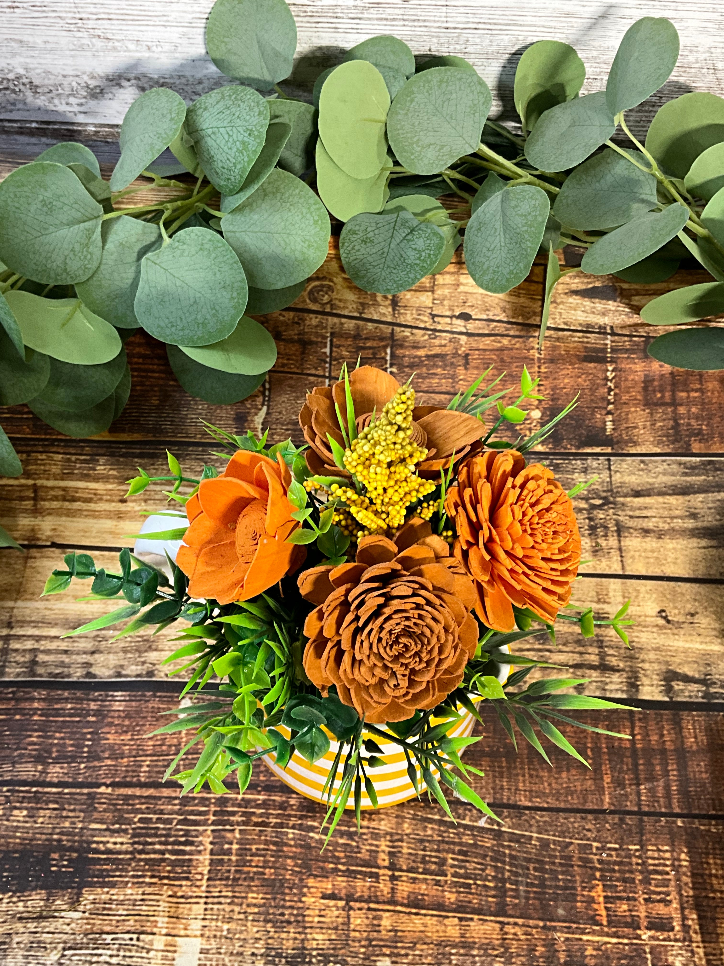 Golden Harvest Sola Wood Flower Arrangement