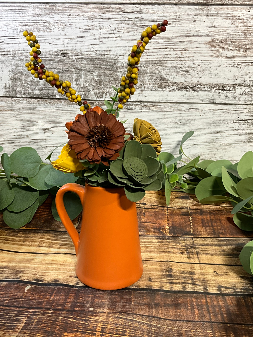 Orange Blossom Pitcher Arrangement