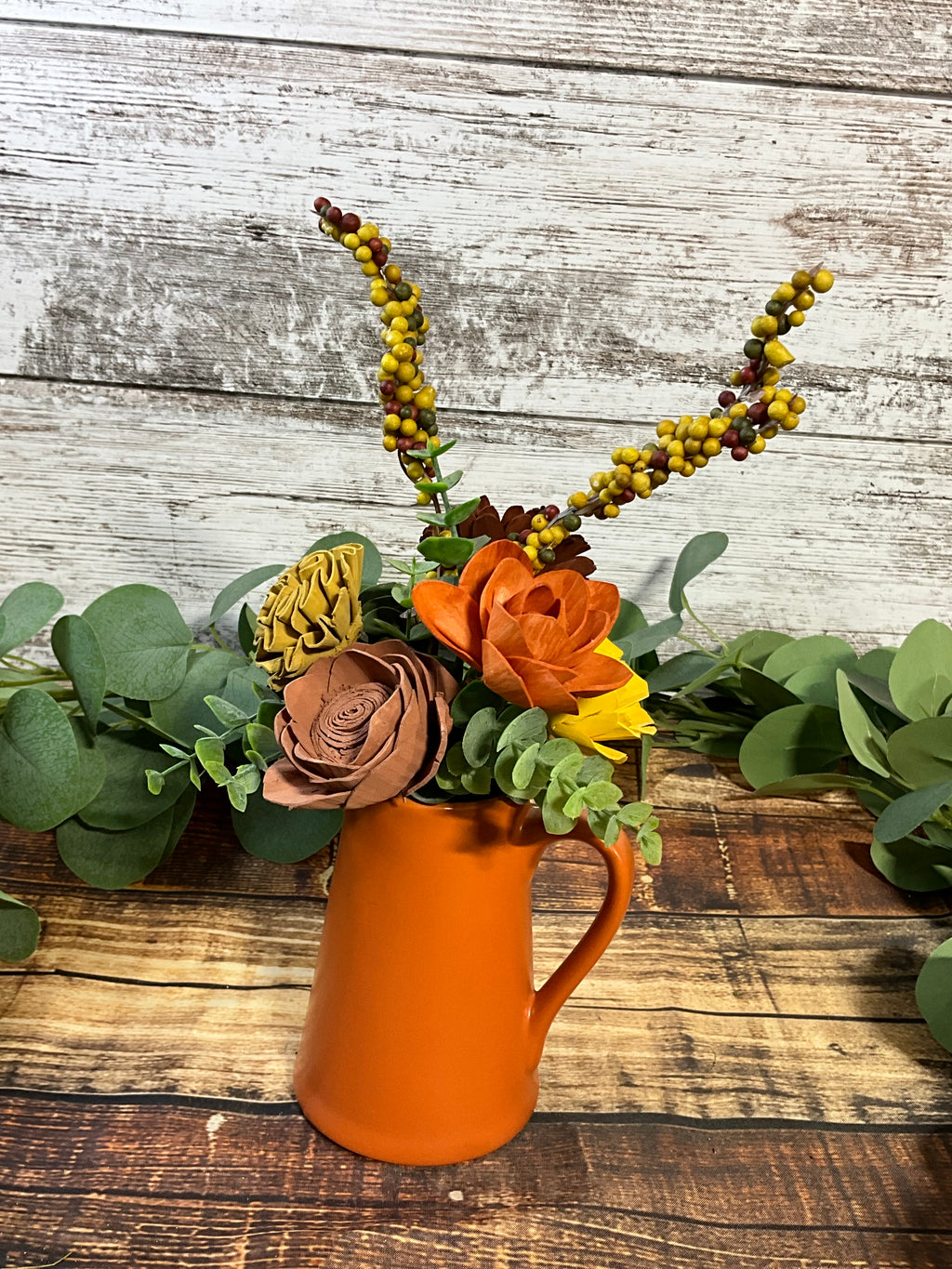 Orange Blossom Pitcher Arrangement