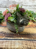 Pretty in Piggy - Farmhouse Sola Wood Arrangement