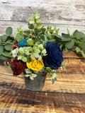 Garden Party - Vibrant Multicolor Sola Wood Flower Centerpiece