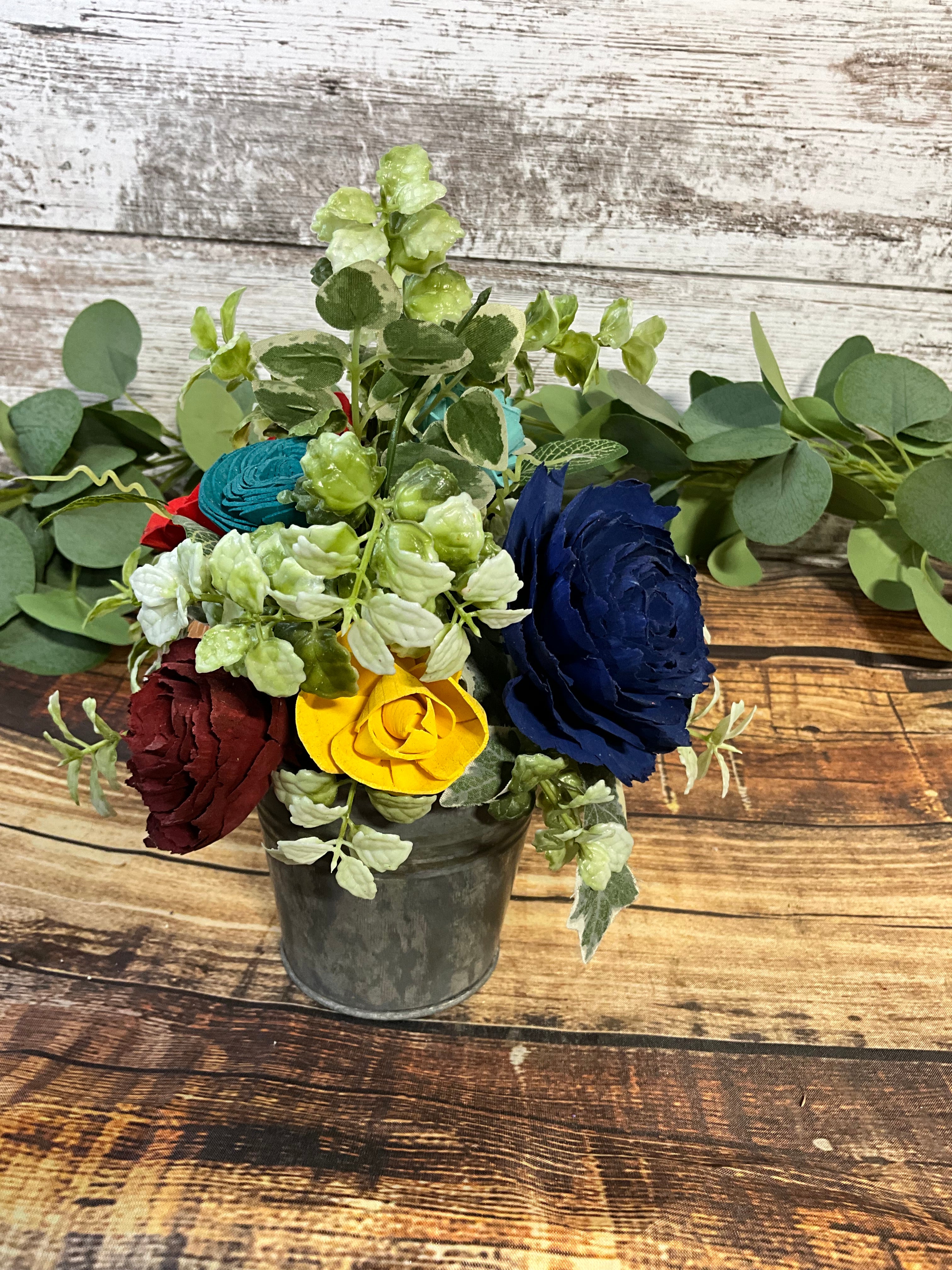 Garden Party - Vibrant Multicolor Sola Wood Flower Centerpiece