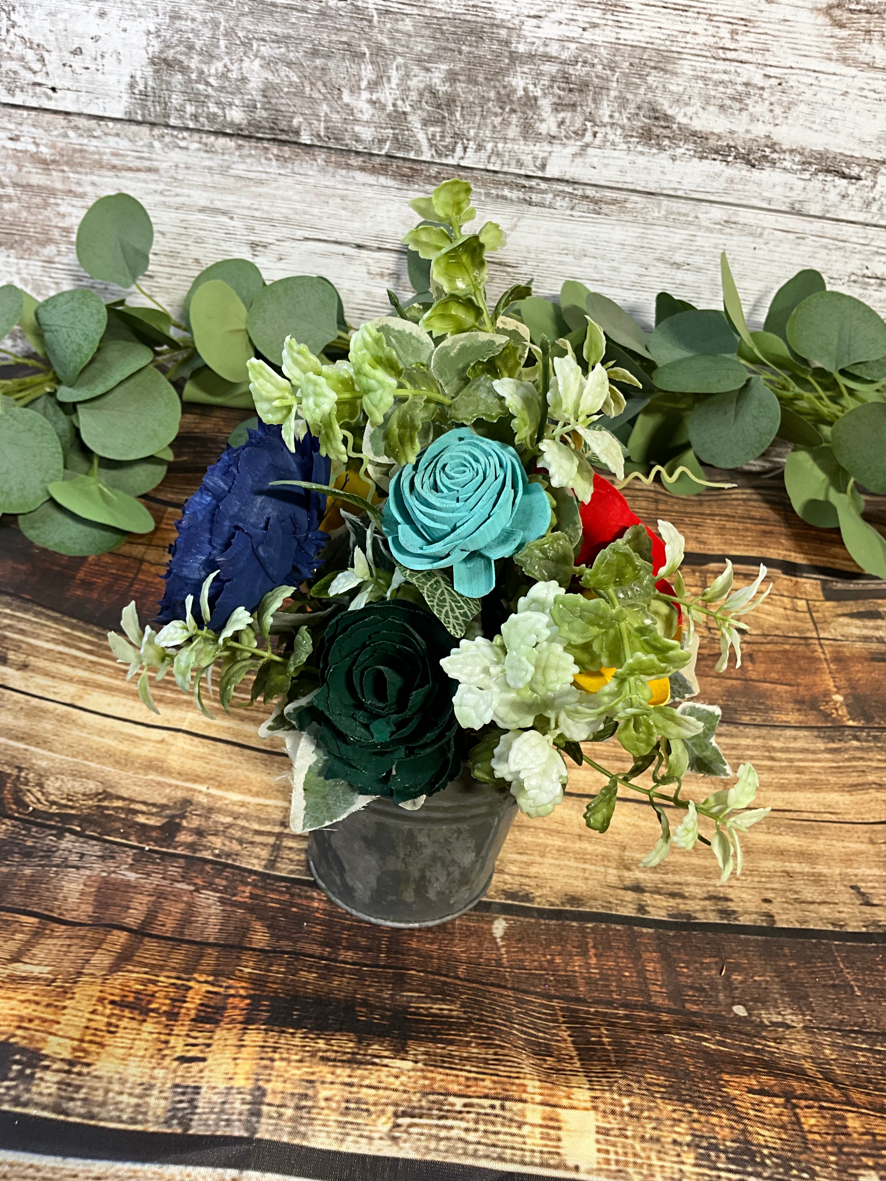 Garden Party - Vibrant Multicolor Sola Wood Flower Centerpiece