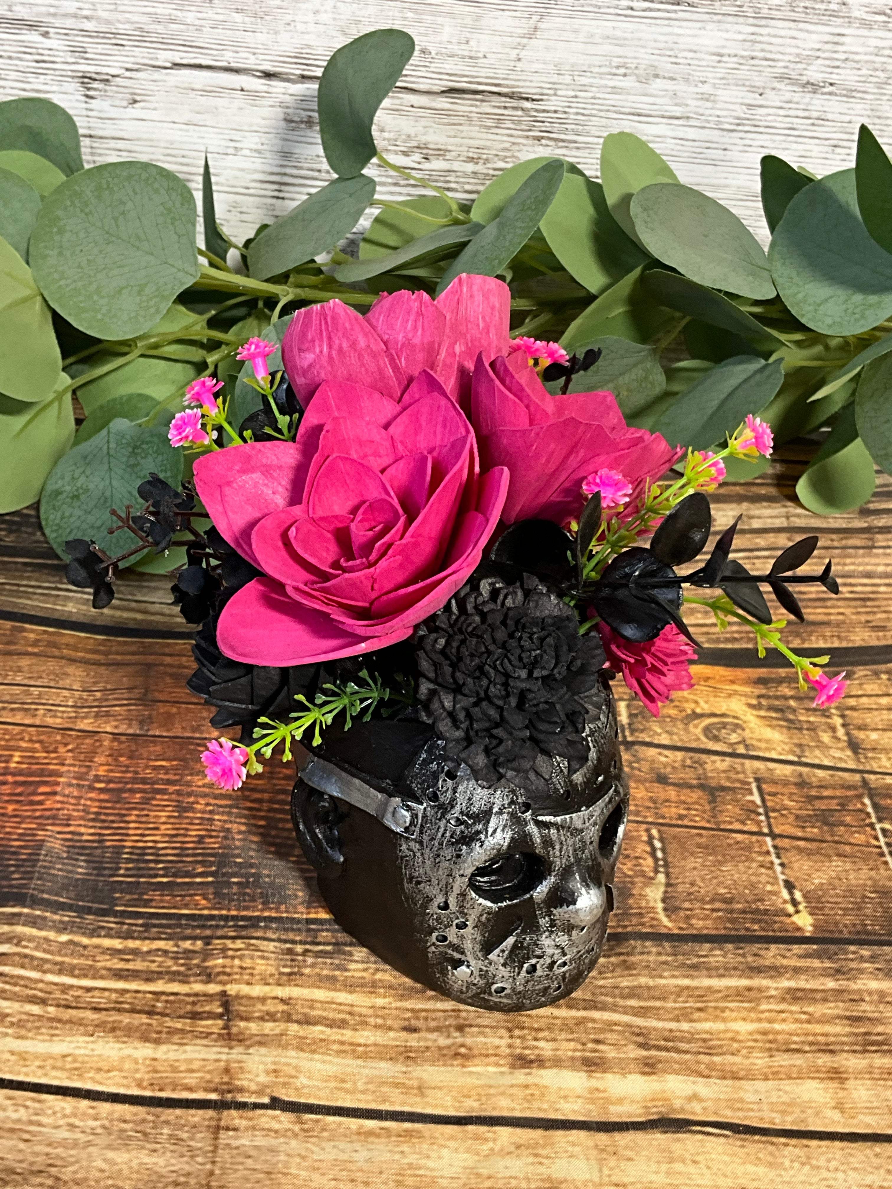 Jason Vorhees Mask Sola Wood Planter