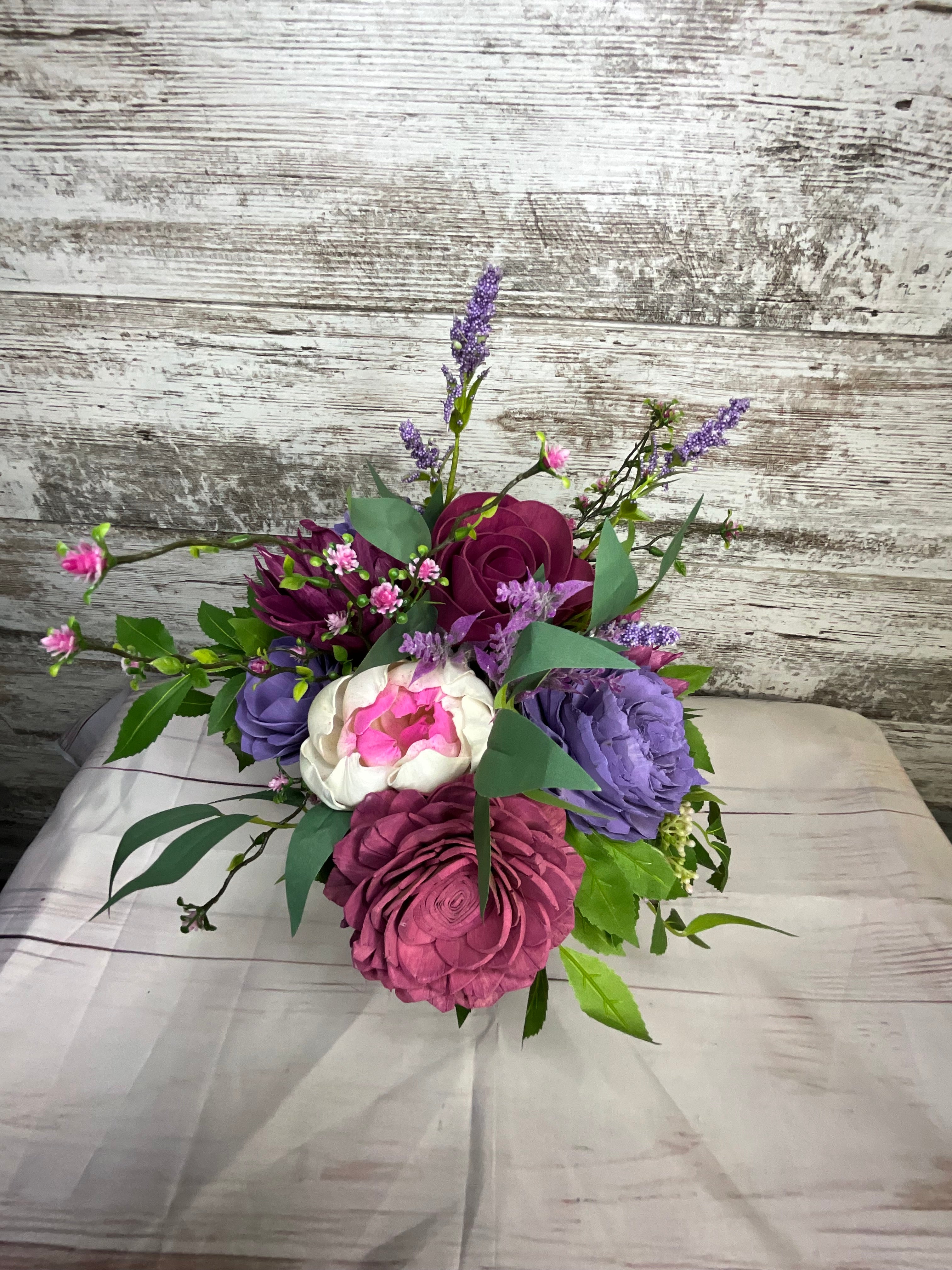 Lavender Dreams Sola Wood Flower Arrangement in Purple Mason Jar