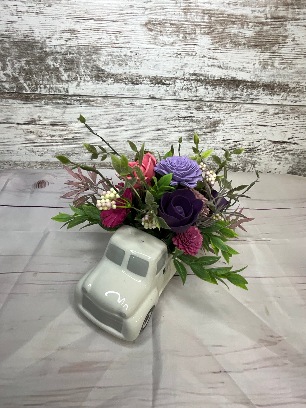 Vintage Truck of Love Sola Wood Flower Arrangement