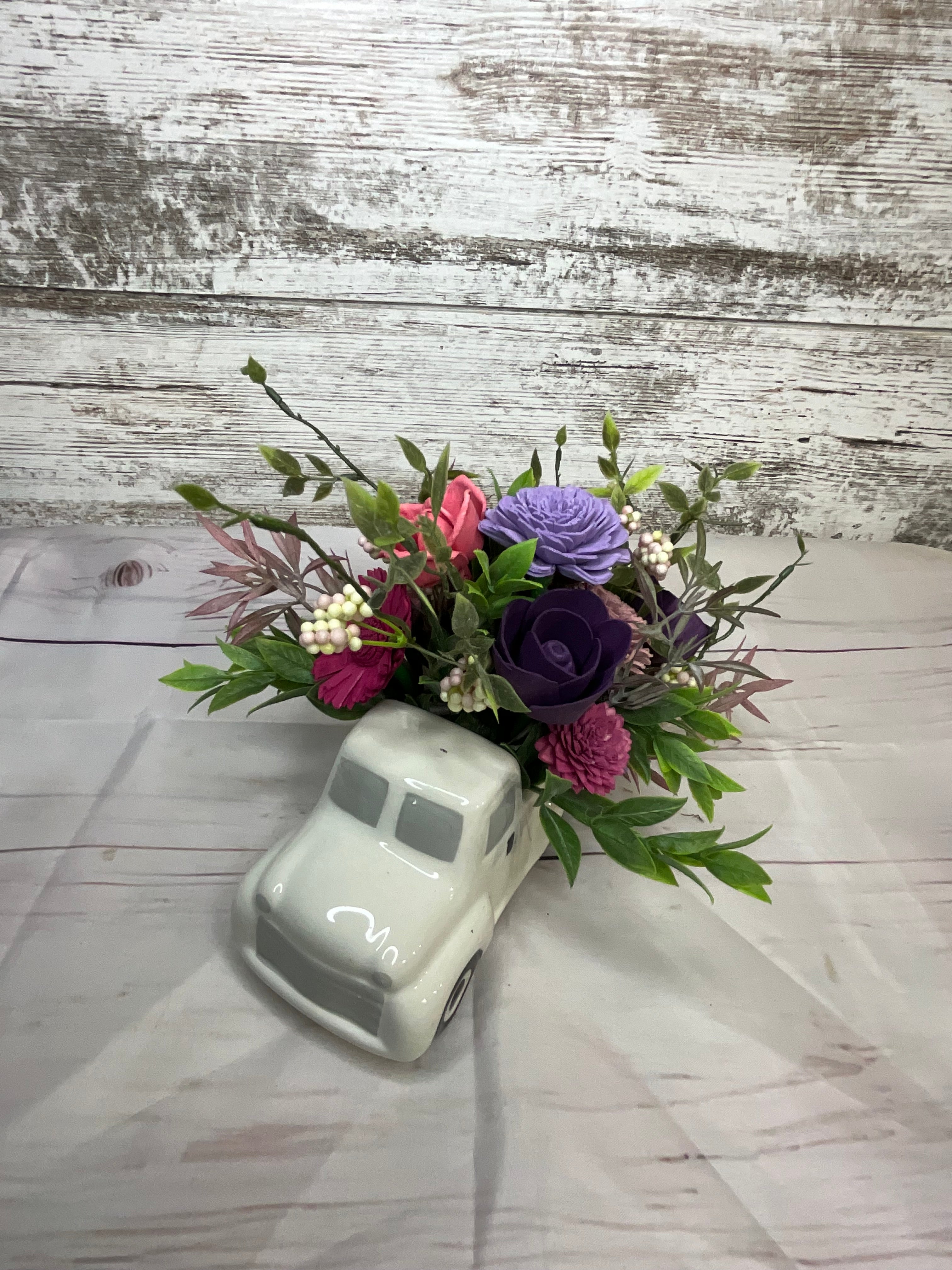 Vintage Truck of Love Sola Wood Flower Arrangement