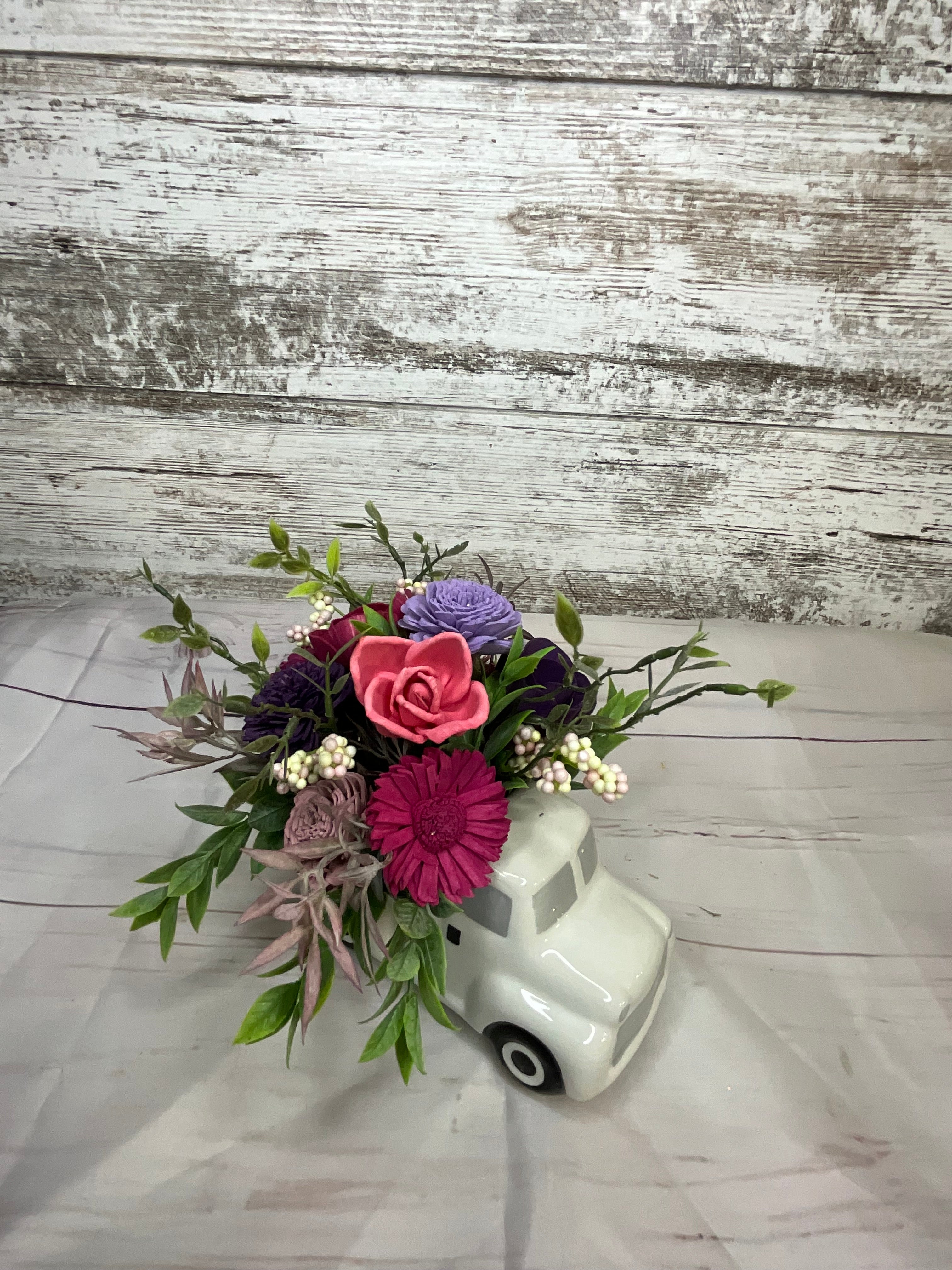 Vintage Truck of Love Sola Wood Flower Arrangement