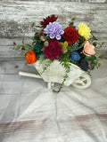 Rainbow Garden Wheelbarrow Sola Wood Flower Arrangement