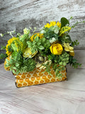Stacked Books Ceramic Vase Sola Wood Flower Arrangement
