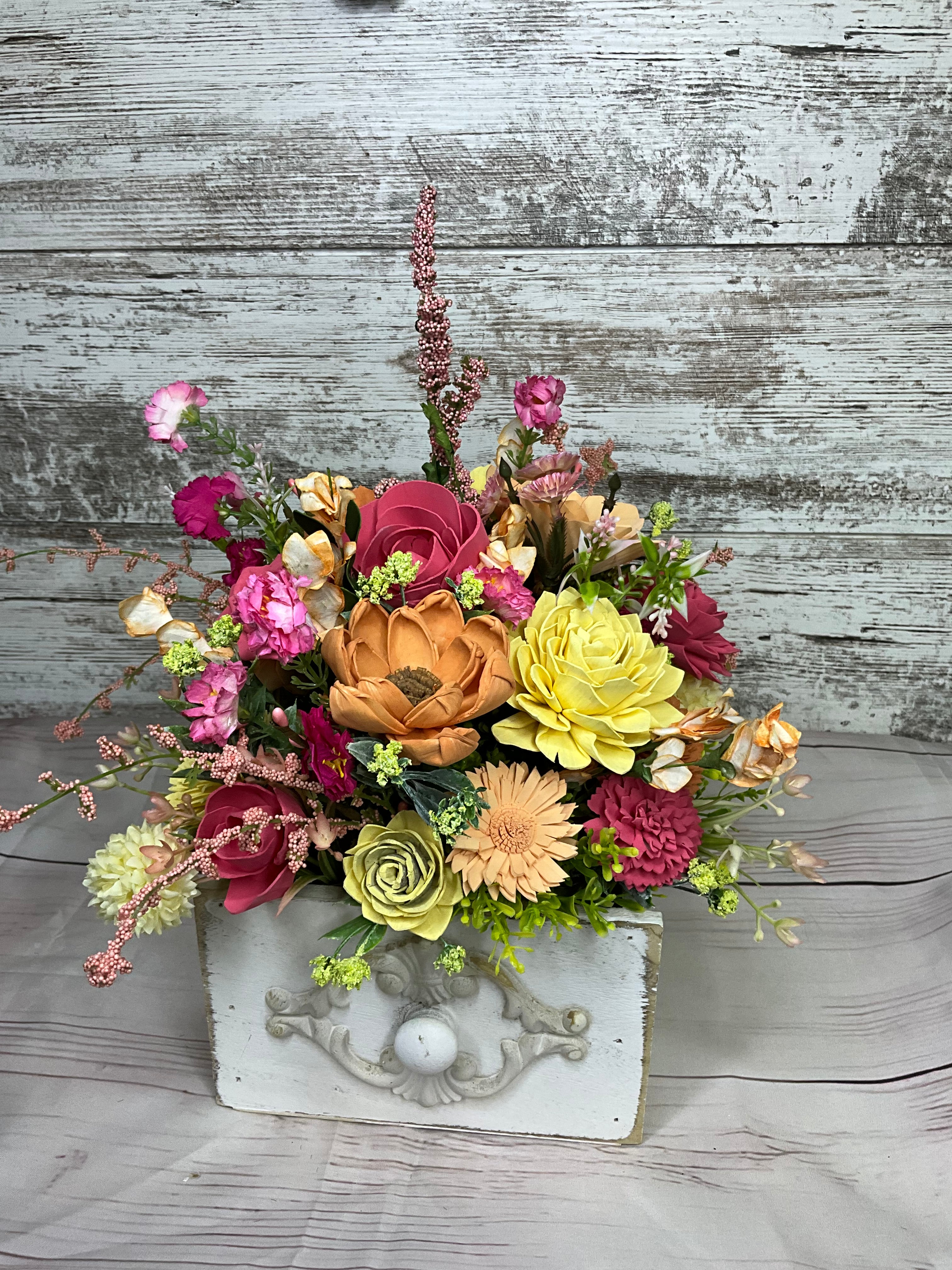 Rustic Sola Wood Flower Arrangement - Joni’s Sola Ever After, LLC