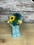 Rain Boot Sola Wood Flower Arrangement