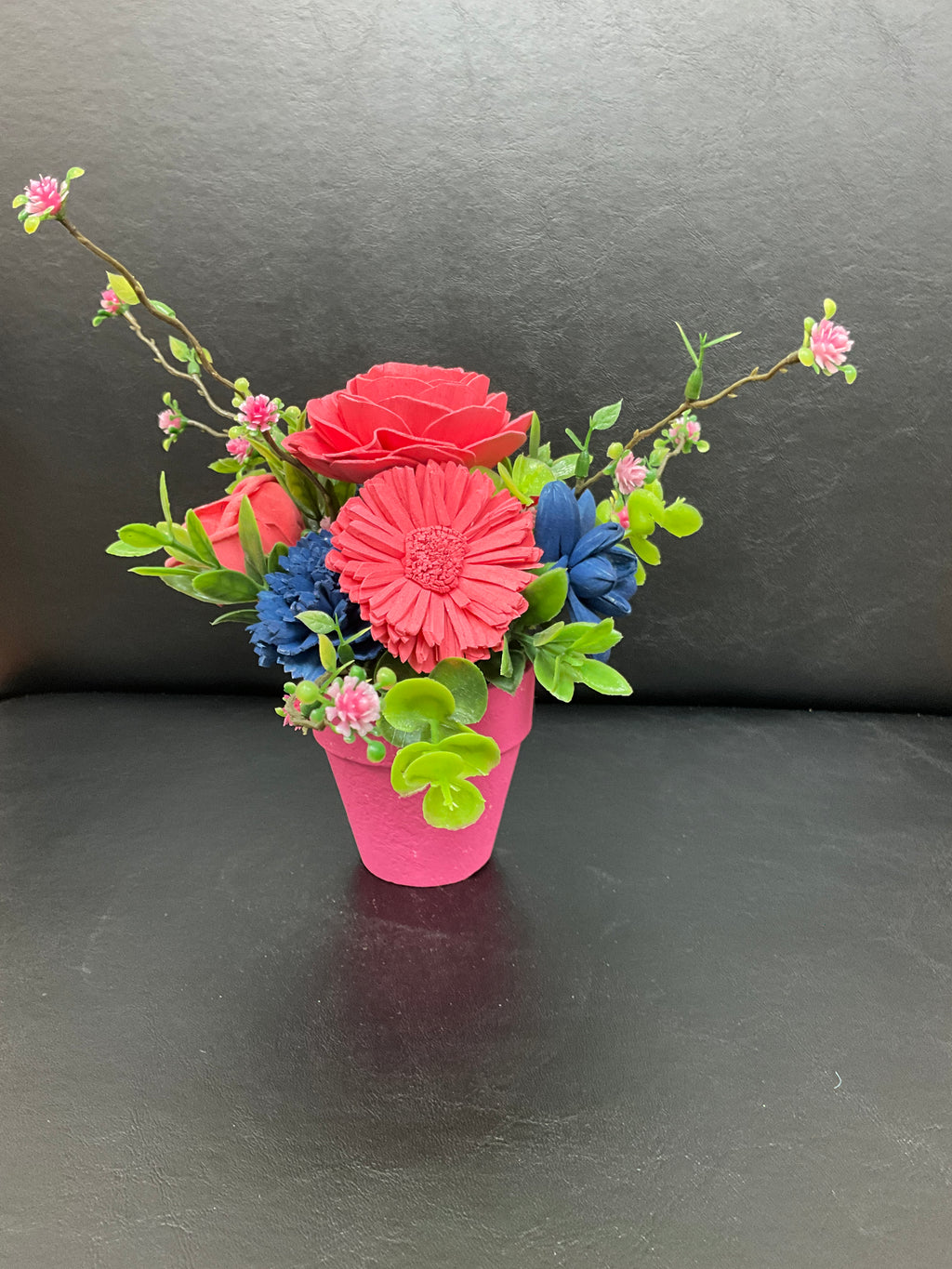 Sola Wood Flowers in Terracotta pot
